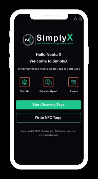 The SMART Digital Business Card Development mobile view