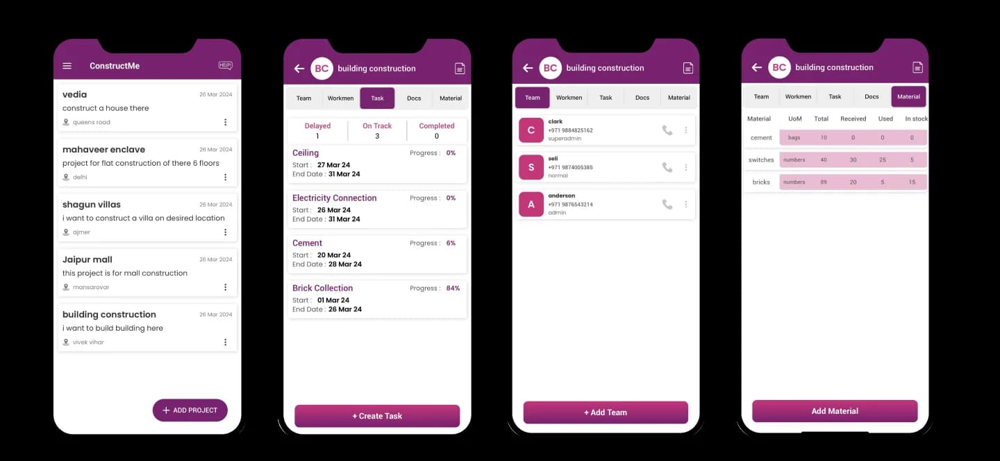 ConstructMe mobile preview