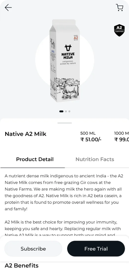 Native Milk app conclusion