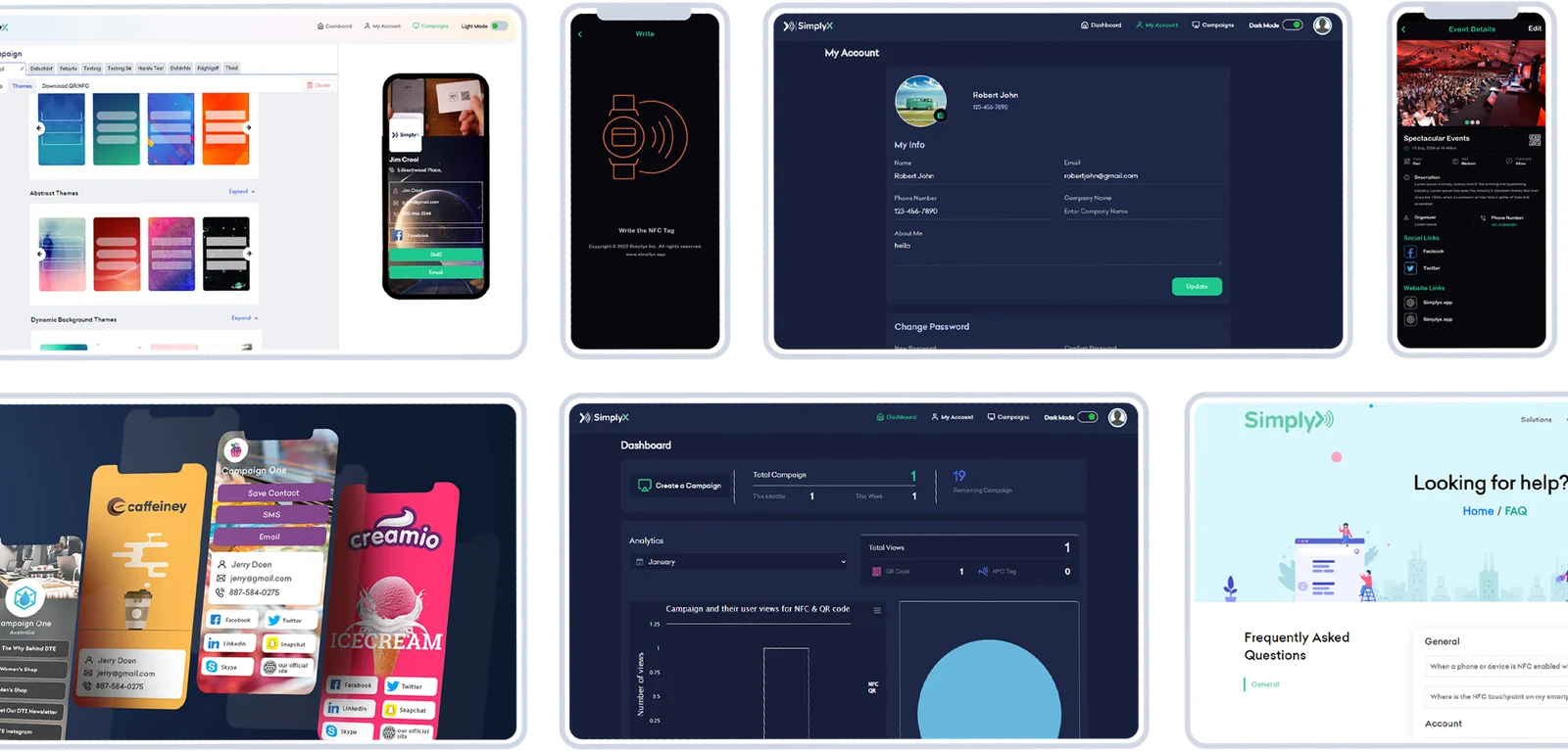 SimplyX screens overview
