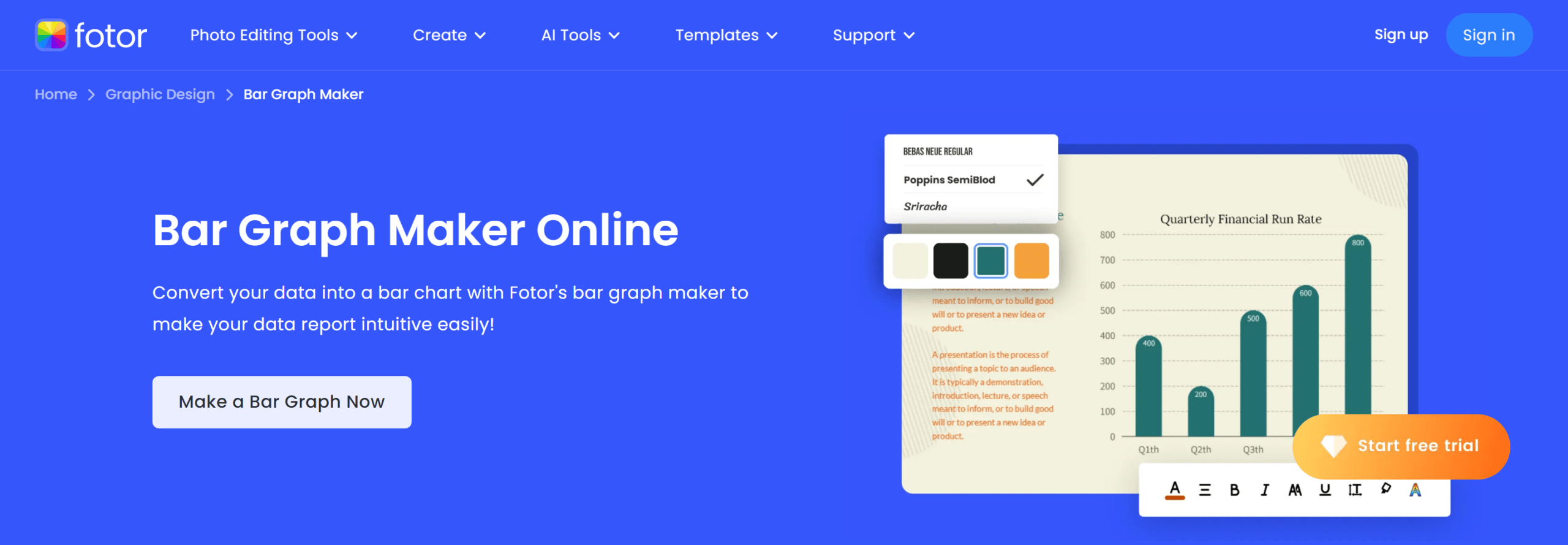 Fotor Bar Graph Maker