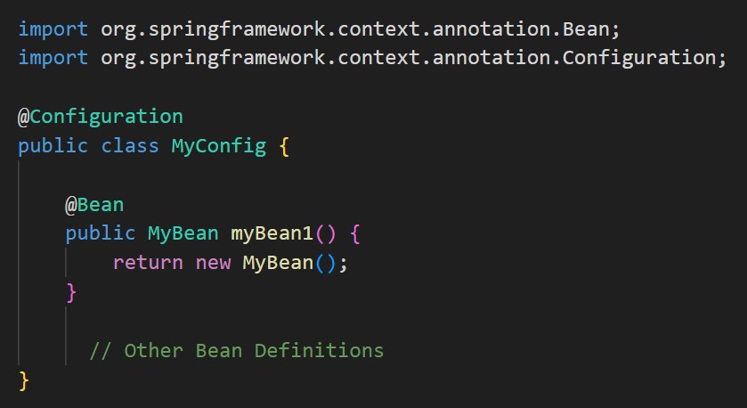 Example of Code of @Configuration