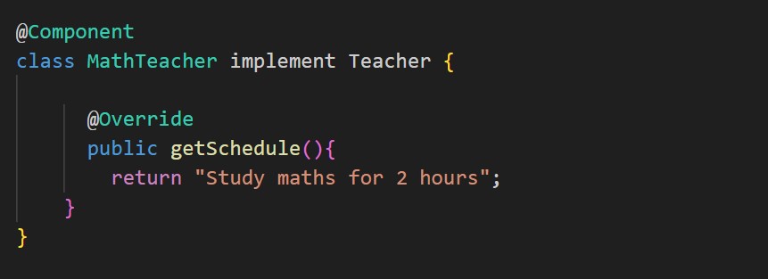 @Component in Spring Boot Annotations