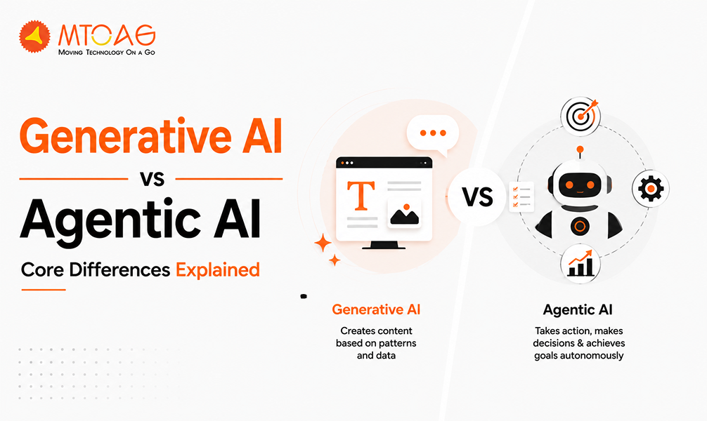 Generative AI vs Agentic AI: Core Differences Explained