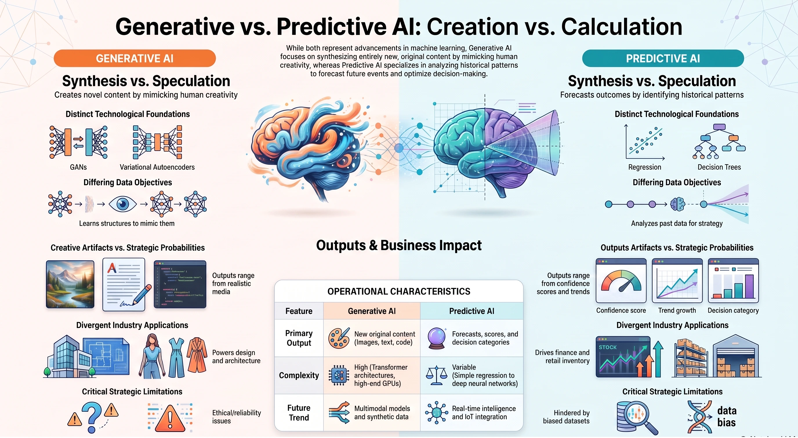 Detailed Comparison Between Generative AI vs Predictive AI